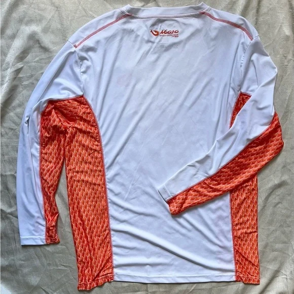 Mojo White and Orange Sport Fishing Gear Shirt - Picture 4 of 6